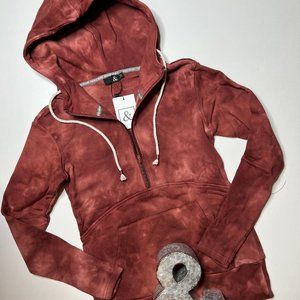 Ampersand Avenue halfzip sweatshirt Berry Tie Dye - LAST ONE - size XS 00 - 2